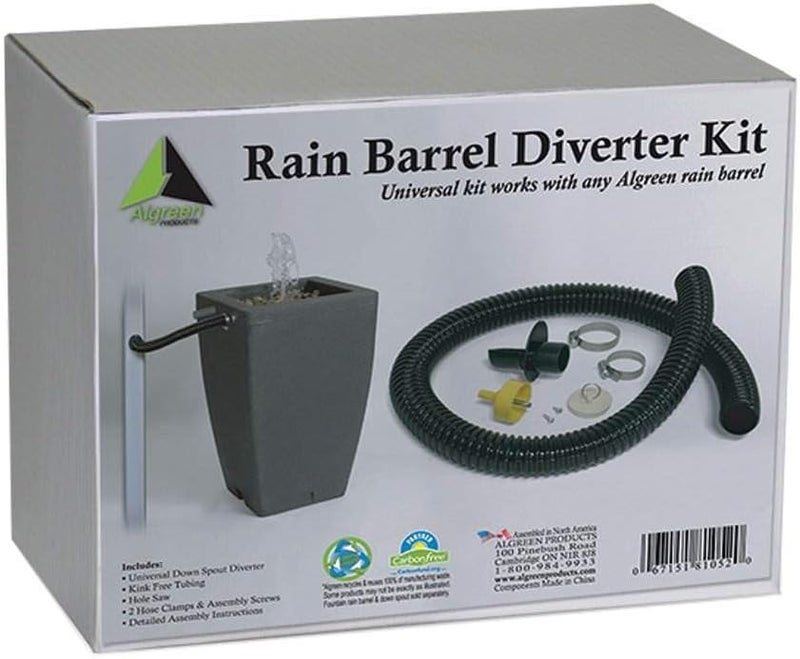 Algreen Products Algreen 81052 Rain Barrel Deluxe Diverter Kit Black - Image 3
